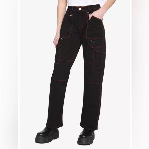 Aphrodite Red Stitch Carpenter Pants - Picture 1 of 4